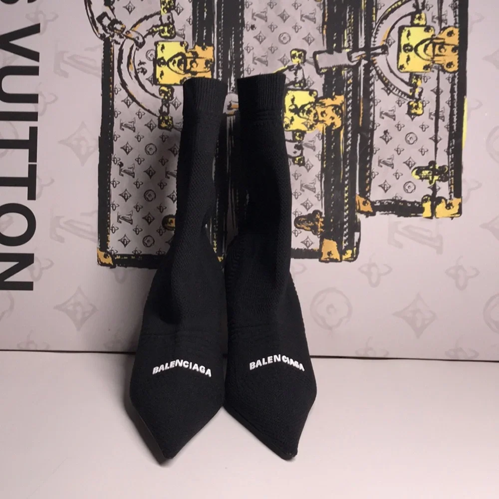 New Authentic Balenciaga Knife 2.0 Women’s Knit Stiletto Booties